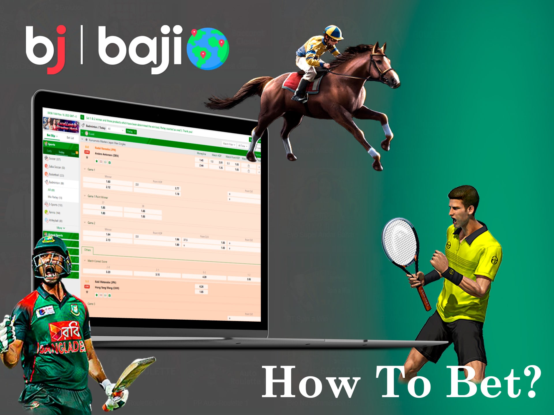 how to bet at baji live