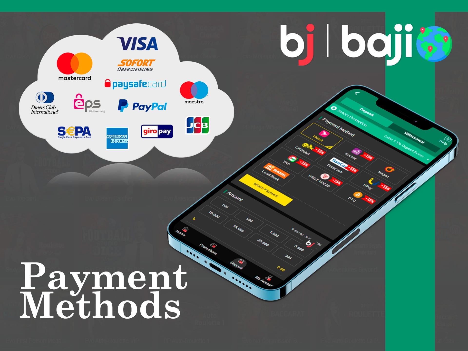payment methods baji live app